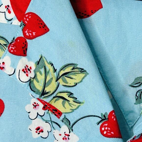 Nick & Nora Strawberry Pajama Top Womens Large Sleepwear‎ Summer Retro Country - Picture 11 of 13